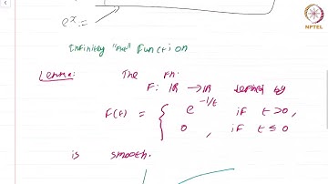 Smooth functions and Taylor series #swayamprabha #ch38sp