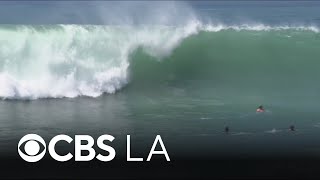 High surf creates dangerous conditions in Huntington Beach