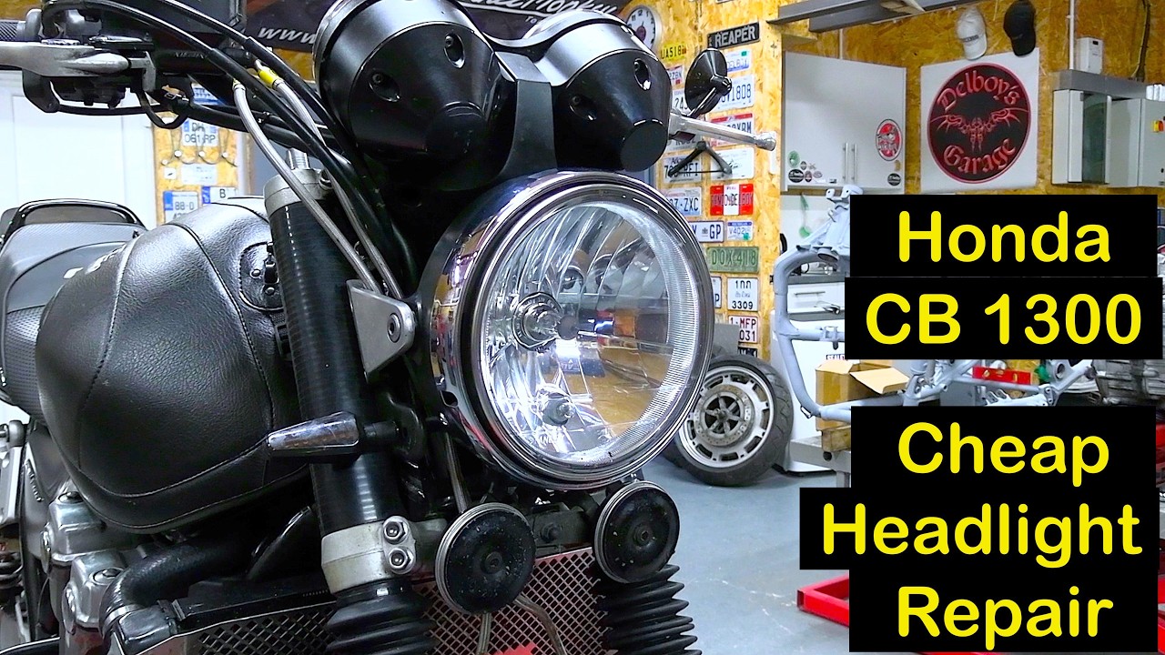 Honda CB1300:-  Easy Broken Headlight Fix.....Saved a fortune !