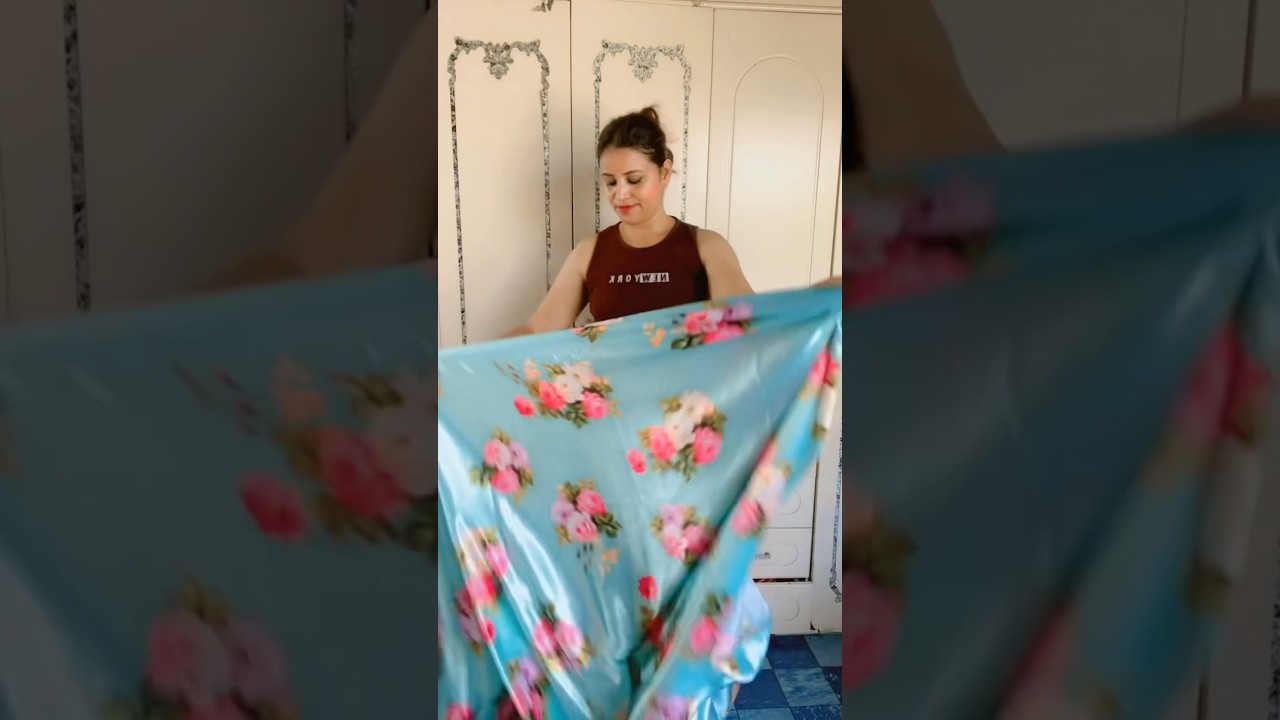 Modern style saree draping 