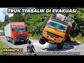 Menegangkan !! Evakuasi Truk Terbalik Di Dekat Jurang - Batu Jomba