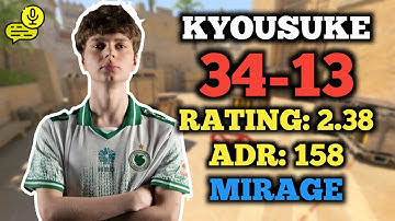 🔥 KYOUSUKE (34-13) RT: 2.38 EU FACEIT RANKED (MIRAGE) +VOICE COMMS | ELO 4008 #CS2 #POV