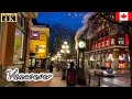 🇨🇦【4K】Vancouver Night Walk - Coal Harbour to Gastown (March 2021)