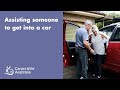 Assisting someone to get into a car; Carers NSW