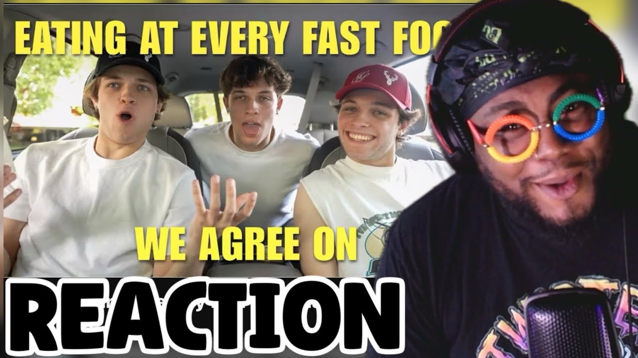 Sturniolo Triplets Eating at every fast food place they agree on | REACTION 
