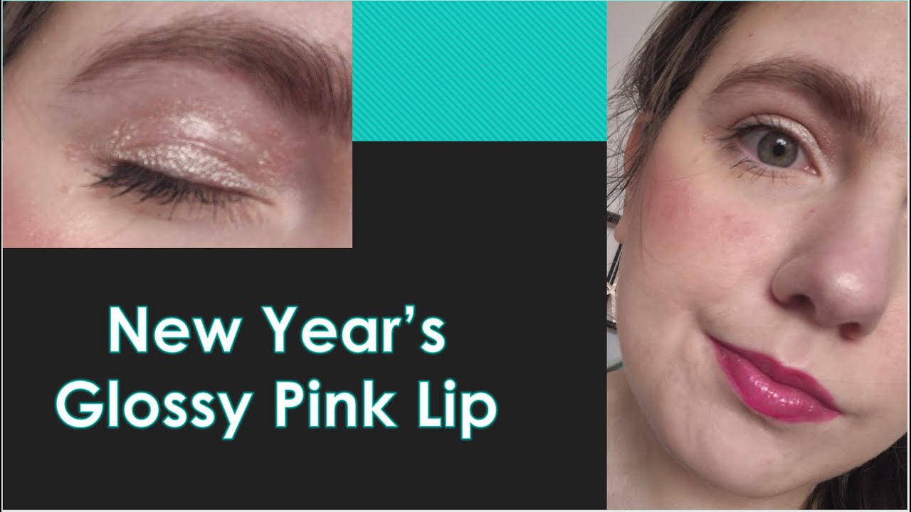 Glossy Pink Lip for New Year's Eve