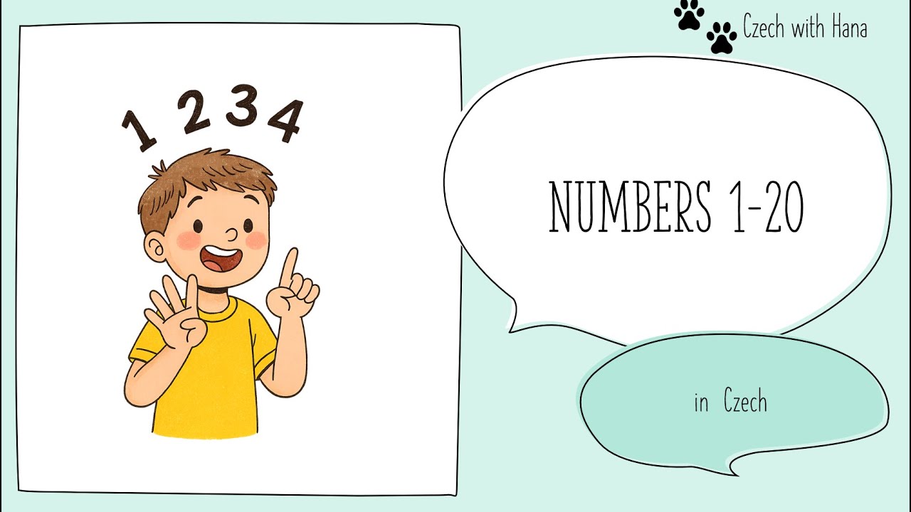 Czech for beginners - numbers 1 to 20