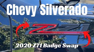 2020 Black Chevy Silverado Z71 badge swap by Auto Fetish Detail 8,017 views 1 year ago 2 minutes, 27 seconds