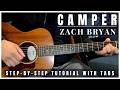 Camper Acoustic Zach Bryan Guitar Tutorial Tabs mp3