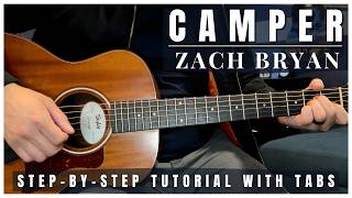 Camper (Acoustic) - Zach Bryan | Guitar Tutorial + Tabs Profile