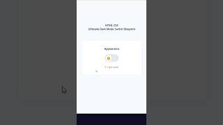 Ultimate Dark Mode Switch Blueprint | HTML CSS