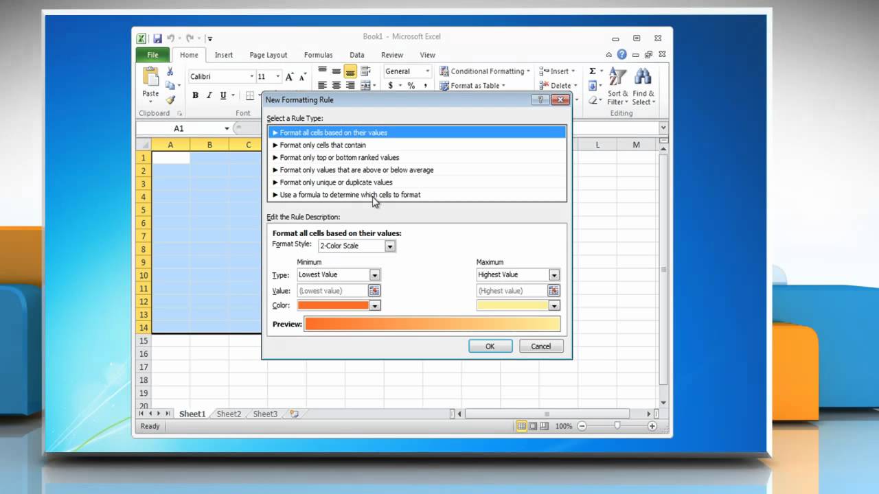 Excel 2010: How To Alternate the Color Between Rows - YouTube