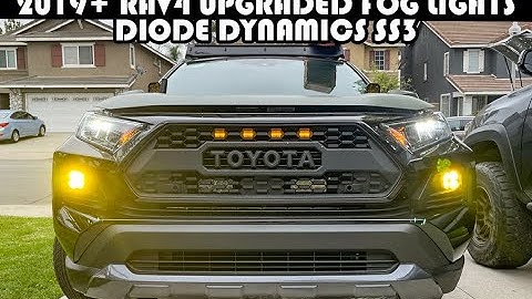 Diode Dynamics SS3 | 2019+ Toyota Rav4 Fog Light Installation In Depth Yellow Fog Pattern