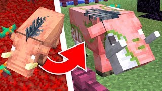 The New Zoglin Zombie Hoglin Mob In Minecraft 1.16 Snapshot 20W14A