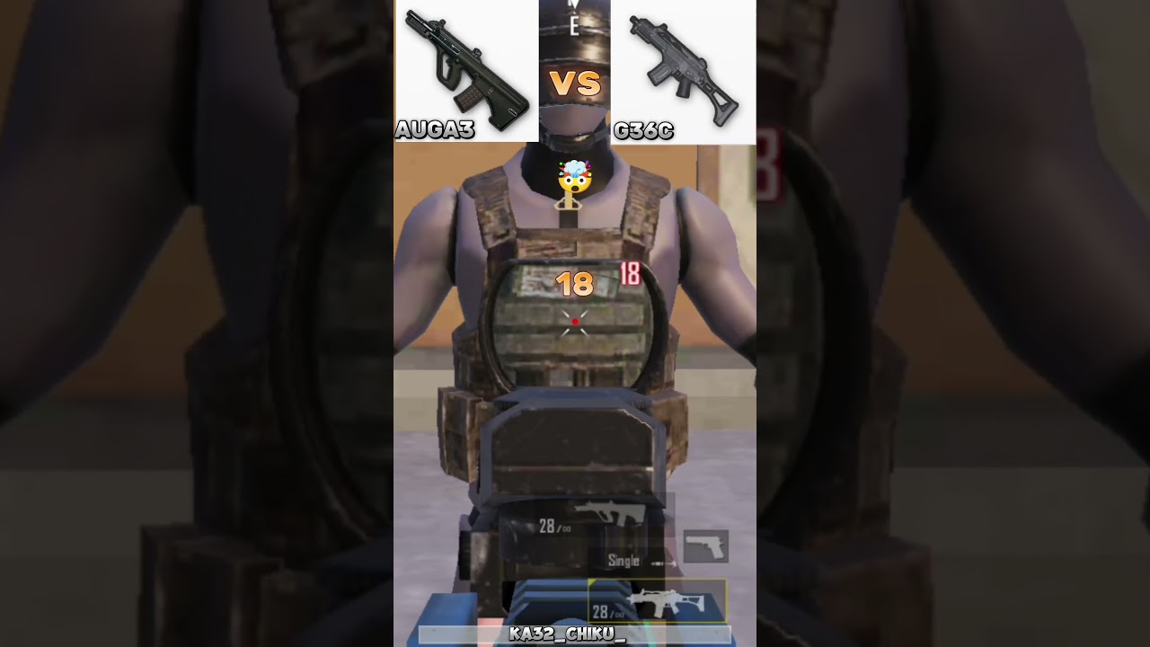 "ohh!! YESS🤯 AUGA3✅vs G36C✅..GUNS SAME DAMAGE🤔