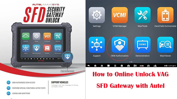 How to Online Unlock VAG SFD Security Gateway with Autel Scanners- OBDII365