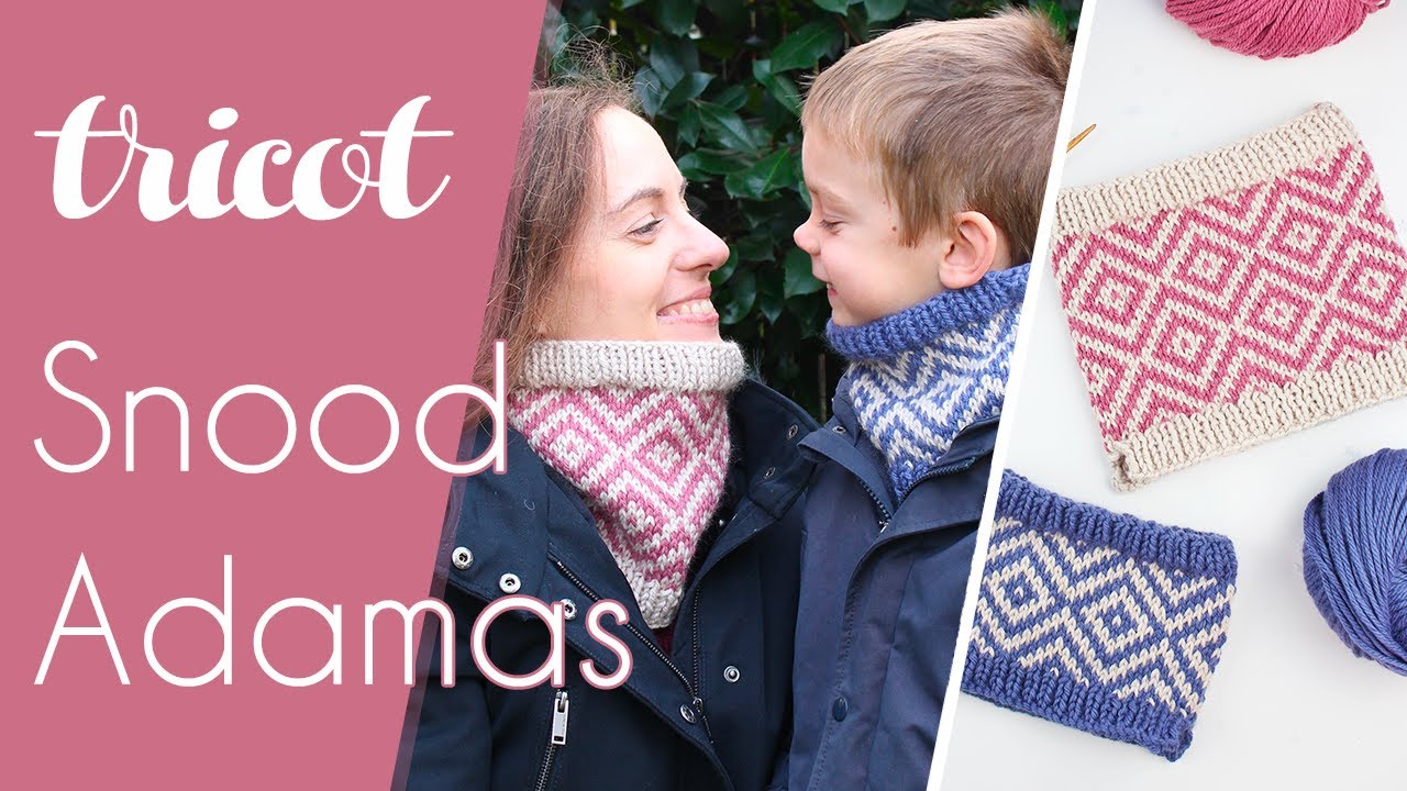 Snood Adamas en jacquard - Présentation et techniques de tricot