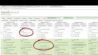 Grove Menus Training - Production Numbers