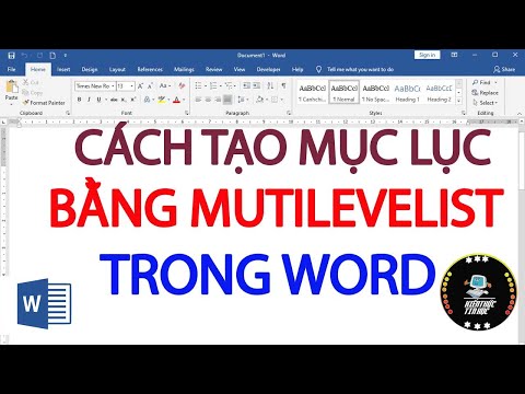 #1 Cách tạo mục lục bằng multilevel list trong word Mới Nhất