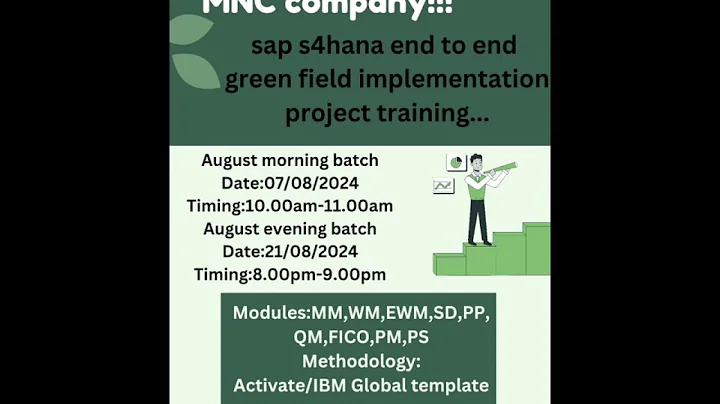 SAP S4HANA END TO END GREEN FIELD IMPLEMENTATION PROJECT TRAINING WITH 100% PLACEMENT #job #sap