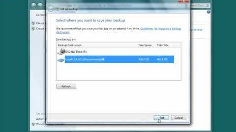 Creating Backups in Windows 7