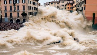 The worst flood hit Italy! Hundreds of cars and houses are underwater in Milan