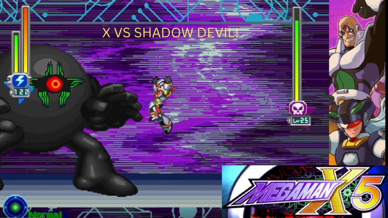 MEGA MAN X 5 X VS SHADOW DEVIL YouTube