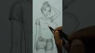 How to draw a person ⏳️ Trick for beginners #art #artwork How to draw a person ⏳️ Trick for beginners #art #artwork