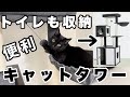 【保護猫】超便利！猫トイレも収納できるキャットタワーを購入しました！