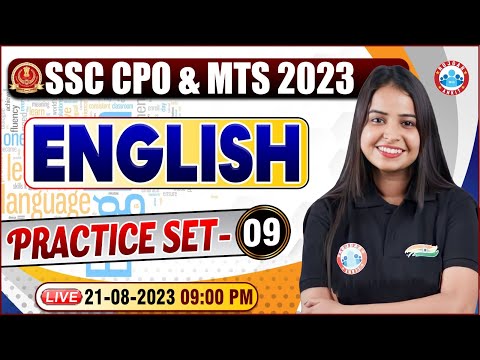 SSC CPO 2023, CPO English Practice Set #09, SSC MTS & CPO Class | SSC MTS English Class By Kiran Mam