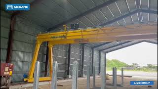 Aicrane 5T Double Girder Gantry Crane Running Test In Guam, USA @AICRANEGLOBAL