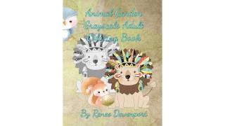 Details Animal Garden Grayscale Adult Coloring Book 30 Coloring Pages by Renee Davenport Guide