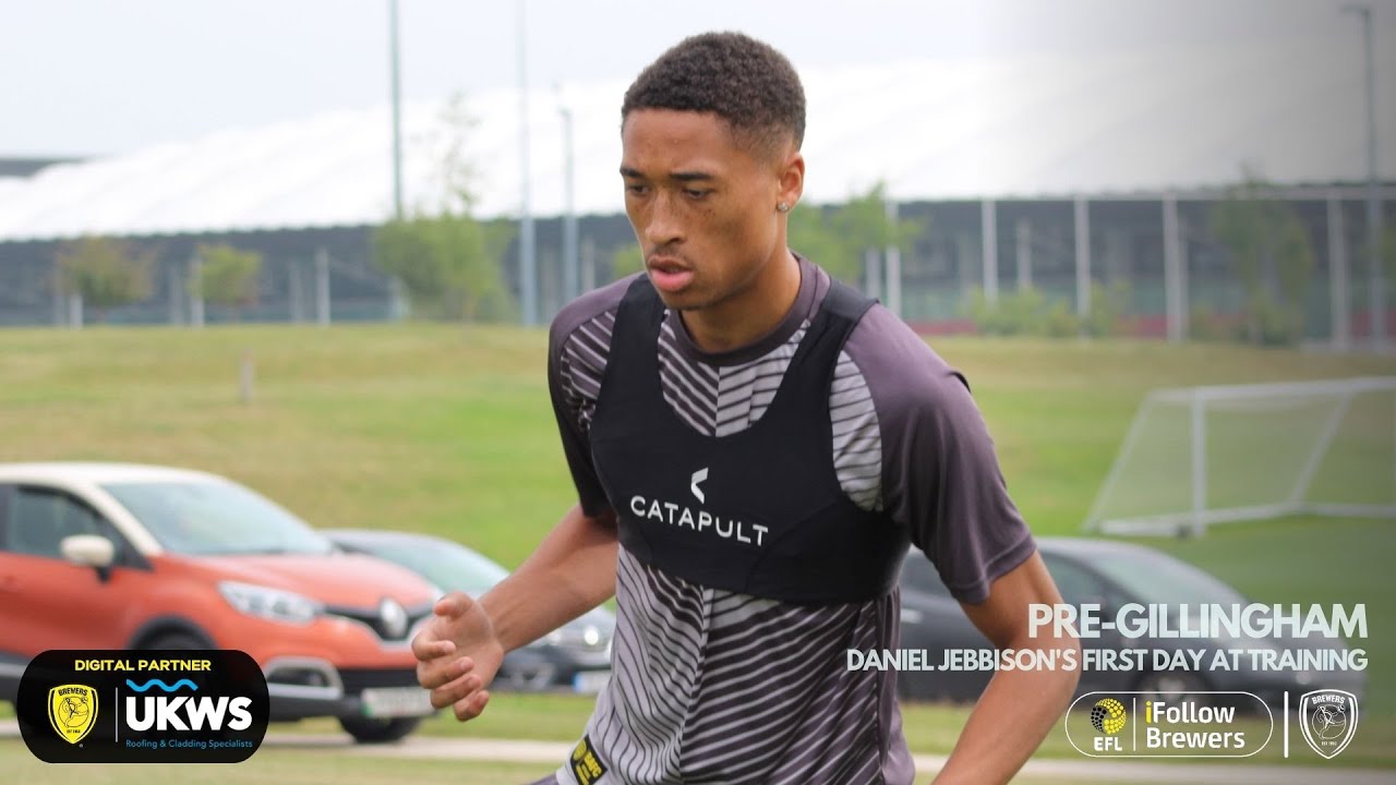 TRAINING PRE-GILLINGHAM: Daniel Jebbison's first day training with Burton Albion