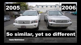 2005 2006 Toyota Highlander Comparison