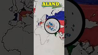 excellent drawing 🚩 flag map of Aland || Aland Islands🇦🇽location in the world map