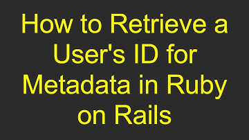 How to Retrieve a User