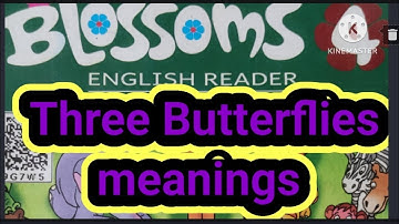 4th Class English Three Butterflies Meanings