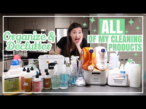 ORGANIZE AND DECLUTTER MY CLEANING PRODUCTS // Going Through All Of My Cleaning Supplies