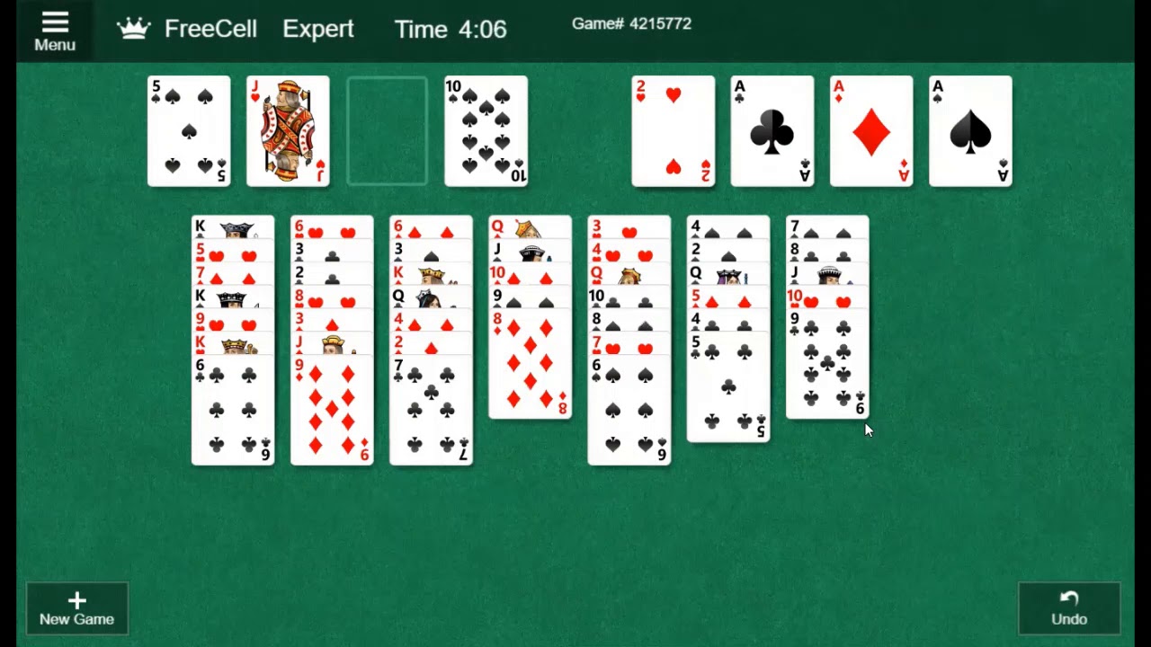 FreeCell Solution Expert Game# 4215772 - YouTube