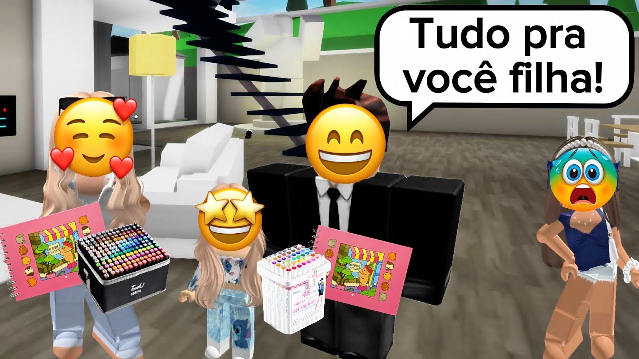 Só a filha favorita ganha Bobbie Goods com canetinhas Touch e Ohuhu - História Roblox
