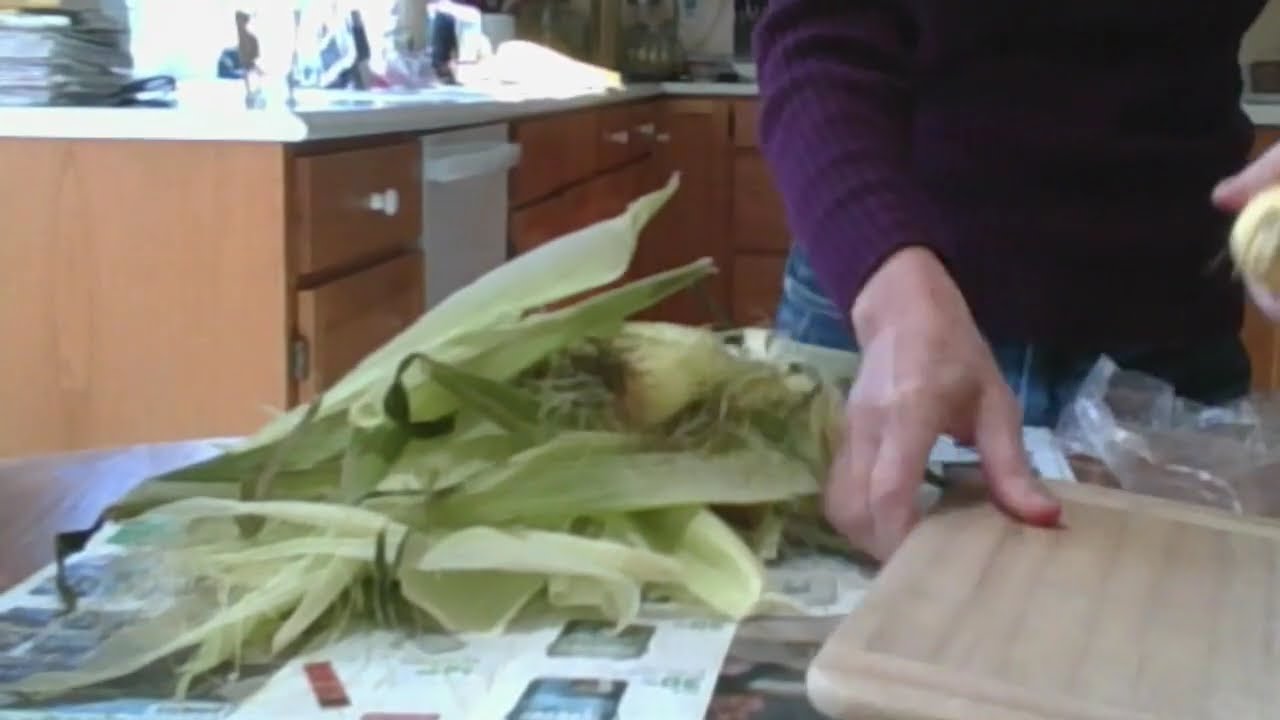 Shucking Corn With Mom