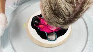 222. Sheleeart Australian Fluid Artist - 'Sound On Tutorial' Thin V Thick Paints when Blooming