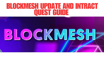 Blockmesh airdrop update // Intract quest guide