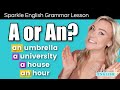 When To Use A Or AN Indefinite Articles English Grammar For Beginners 