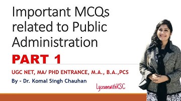 Important MCQs Related to Public Administration PART 1