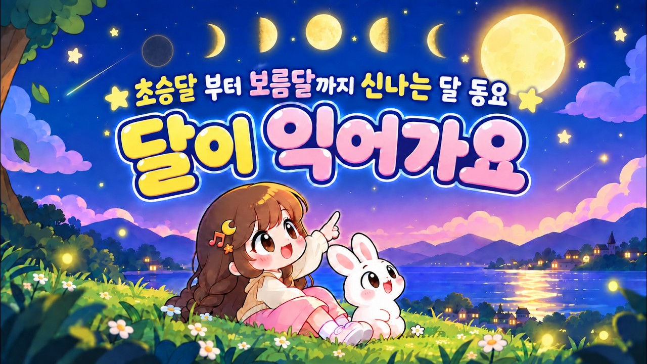 달동요 60분 연속💫 달의 변화를 관찰하며 듣는 달 동요🌕🙏 오늘 달님은 어떤 모습일까요?🎵 보름달 뜨면 흥도 두둥실~ 신나는 분위기 살려주는 동요, 과학동요