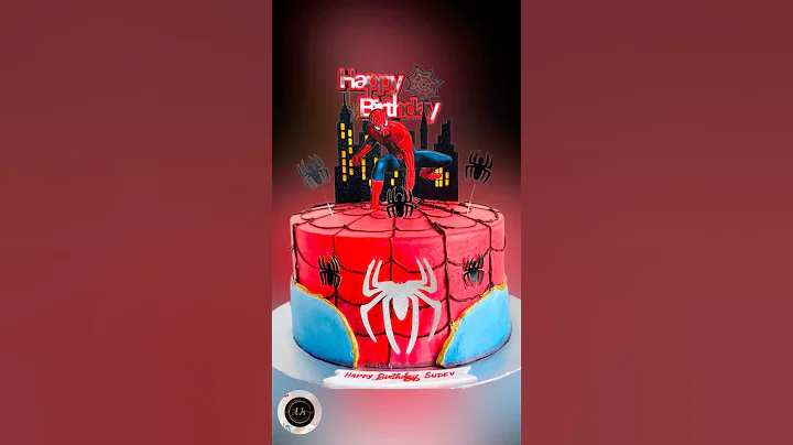 No fondant Spider-Man theme cake #how #cake #cakedesign #shortsfeed #trending #ytshorts #food