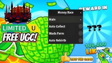 [FREE UGC] Roblox Money Race Script - Infinite Studs |  Auto Rebirth