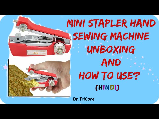 Mini stapler Hand Sewing machine Unboxing and How to use? (Hindi) 