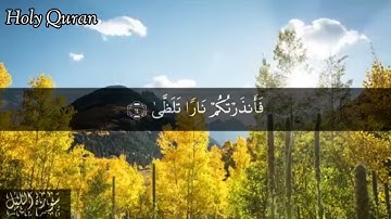 92 سورة الليل بصوت الشيخ | سعد الغامدي